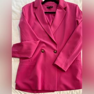 SAKS FIFTH AVE | Pink Oversized Blazer